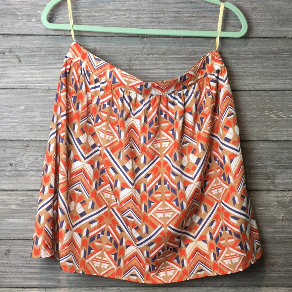 EMMELEE • Orange Patterned skirt LARGE